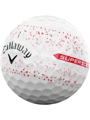 Callaway Supersoft Splatter Golf Balls-Red