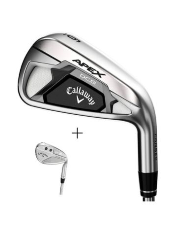Callaway Apex DCB Golf Graphite Irons 5-PW,AW & Callaway JAWS RAW Graphite Wedge 