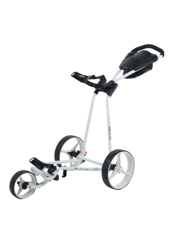 BigMax TI-ONE 3 Wheel Push Cart-White-Black