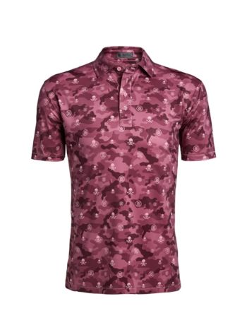 G/FORE Purple Camo Regular Fit Polo T-Shirt