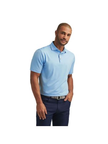 Peter Millar Solid Performance Golf Polo - Cottage Blue