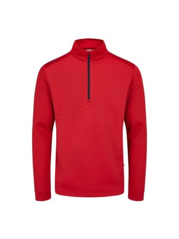 PING Whister Men's 3D Jacquard Fleece - Rich Red